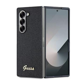 Samsung Galaxy Z Fold6 Guess Glitter Flakes Metal Logo Hybrid Cover - Sort