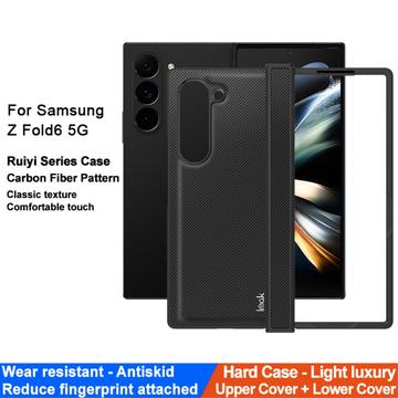 Samsung Galaxy Z Fold6 Imak Ruiyi Hybrid Cover - Karbonfiber - Sort