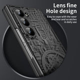 Samsung Galaxy Z Fold6 Mechanical Legend Galvaniseret plastik cover - Sort