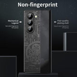 Samsung Galaxy Z Fold6 Mechanical Legend Galvaniseret plastik cover - Sort