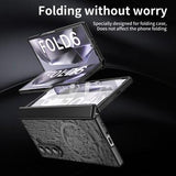 Samsung Galaxy Z Fold6 Mechanical Legend Galvaniseret plastik cover - Sort