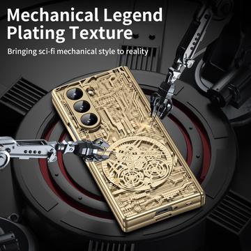 Samsung Galaxy Z Fold6 Mechanical Legend Galvaniseret plastik cover - Guld