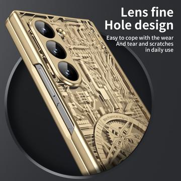 Samsung Galaxy Z Fold6 Mechanical Legend Galvaniseret plastik cover - Guld