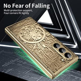 Samsung Galaxy Z Fold6 Mechanical Legend Galvaniseret plastik cover - Guld