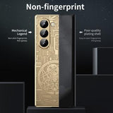 Samsung Galaxy Z Fold6 Mechanical Legend Galvaniseret plastik cover - Guld