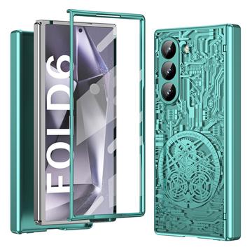 Samsung Galaxy Z Fold6 Mechanical Legend Galvaniseret plastik cover - Grøn