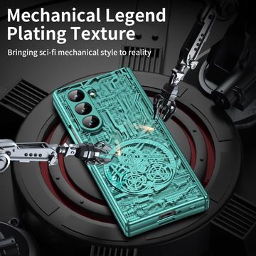 Samsung Galaxy Z Fold6 Mechanical Legend Galvaniseret plastik cover - Grøn