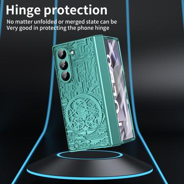 Samsung Galaxy Z Fold6 Mechanical Legend Galvaniseret plastik cover - Grøn