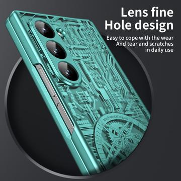 Samsung Galaxy Z Fold6 Mechanical Legend Galvaniseret plastik cover - Grøn