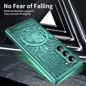 Samsung Galaxy Z Fold6 Mechanical Legend Galvaniseret plastik cover - Grøn