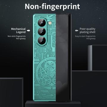 Samsung Galaxy Z Fold6 Mechanical Legend Galvaniseret plastik cover - Grøn