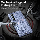 Samsung Galaxy Z Fold6 Mechanical Legend Galvaniseret plastik cover - Blå