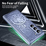 Samsung Galaxy Z Fold6 Mechanical Legend Galvaniseret plastik cover - Blå