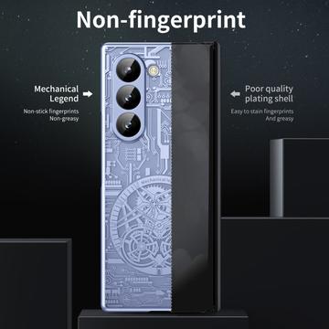 Samsung Galaxy Z Fold6 Mechanical Legend Galvaniseret plastik cover - Blå