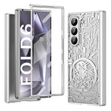 Samsung Galaxy Z Fold6 Mechanical Legend Galvaniseret plastik cover - Sølv