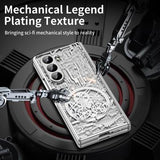 Samsung Galaxy Z Fold6 Mechanical Legend Galvaniseret plastik cover - Sølv