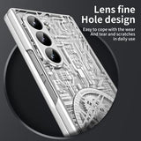 Samsung Galaxy Z Fold6 Mechanical Legend Galvaniseret plastik cover - Sølv