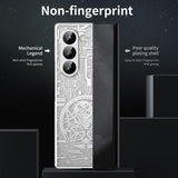 Samsung Galaxy Z Fold6 Mechanical Legend Galvaniseret plastik cover - Sølv