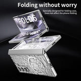 Samsung Galaxy Z Fold6 Mechanical Legend Galvaniseret plastik cover - Sølv