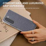 Samsung Galaxy Z Fold6 Rhinestone Tekstur Hybrid Cover - Sort