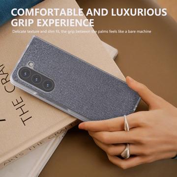 Samsung Galaxy Z Fold6 Rhinestone Tekstur Hybrid Cover - Sort