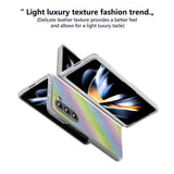 Samsung Galaxy Z Fold6 Rhinestone Tekstur Hybrid Cover - Farverig