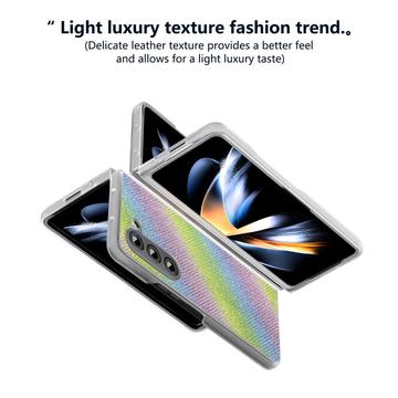 Samsung Galaxy Z Fold6 Rhinestone Tekstur Hybrid Cover - Farverig
