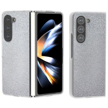Samsung Galaxy Z Fold6 Rhinestone Tekstur Hybrid Cover - Sølv