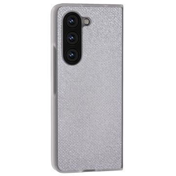 Samsung Galaxy Z Fold6 Rhinestone Tekstur Hybrid Cover - Sølv