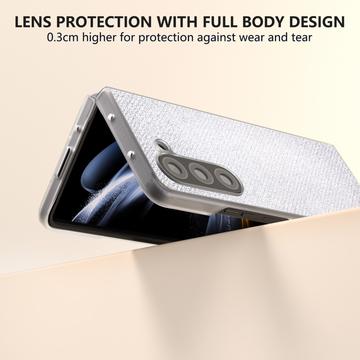 Samsung Galaxy Z Fold6 Rhinestone Tekstur Hybrid Cover - Sølv