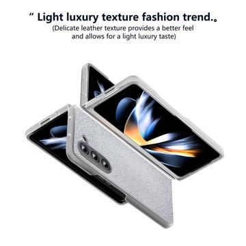 Samsung Galaxy Z Fold6 Rhinestone Tekstur Hybrid Cover - Sølv