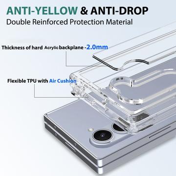 Samsung Galaxy Z Fold6 Ridsefast Hybrid Cover - Gennemsigtig