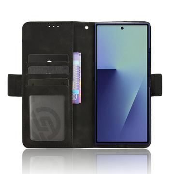 Samsung Galaxy Z Fold7 Kortholder Pung Etui med Penholder - Sort