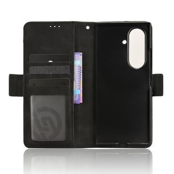 Samsung Galaxy Z Fold7 Kortholder Pung Etui med Penholder - Sort