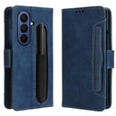 Samsung Galaxy Z Fold7 Kortholder Pung Etui med Penholder - Blå