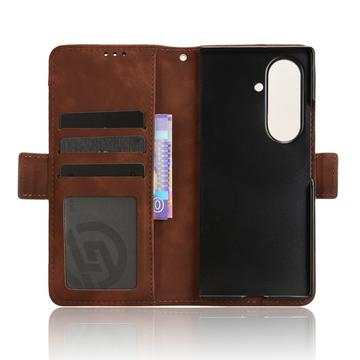 Samsung Galaxy Z Fold7 Kortholder Pung Etui med Penholder - Brun