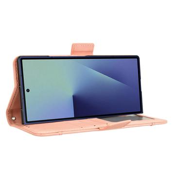 Samsung Galaxy Z Fold7 Kortholder Pung Etui med Penholder - Pink
