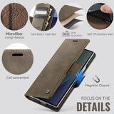 Samsung Galaxy Z Fold7 Caseme 033 Pung Etui med Kalvemønster og RFID-blokering - Kaffe