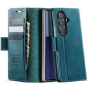 Samsung Galaxy Z Fold7 Caseme 033 Pung Etui med Kalvemønster og RFID-blokering - Grøn
