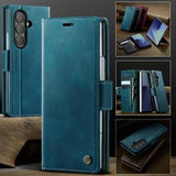 Samsung Galaxy Z Fold7 Caseme 033 Pung Etui med Kalvemønster og RFID-blokering - Grøn