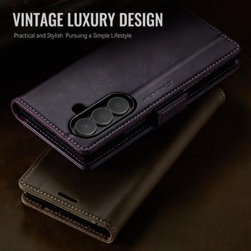 Samsung Galaxy Z Fold7 Caseme 033 Pung Etui med Kalvemønster og RFID-blokering - Lilla