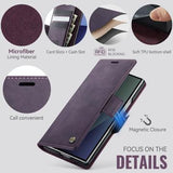 Samsung Galaxy Z Fold7 Caseme 033 Pung Etui med Kalvemønster og RFID-blokering - Lilla