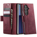 Samsung Galaxy Z Fold7 Caseme 033 Pung Etui med Kalvemønster og RFID-blokering - Rød