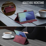 Samsung Galaxy Z Fold7 Caseme 033 Pung Etui med Kalvemønster og RFID-blokering - Rød
