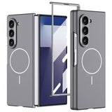 Samsung Galaxy Z Fold7 GKK Magnetisk slankt cover med skærmbeskyttelse hærdet glas - Grå