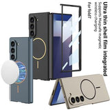 Samsung Galaxy Z Fold7 GKK Magnetisk slankt cover med skærmbeskyttelse hærdet glas - Titaniumgrå
