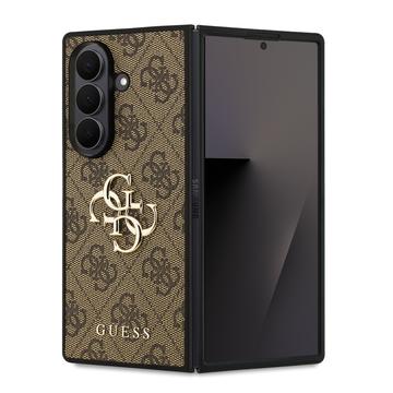 Samsung Galaxy Z Fold7 Guess 4G Big Metal Logo Hybrid Cover - Brun