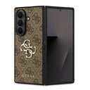 Samsung Galaxy Z Fold7 Guess 4G Big Metal Logo Hybrid Cover - Brun