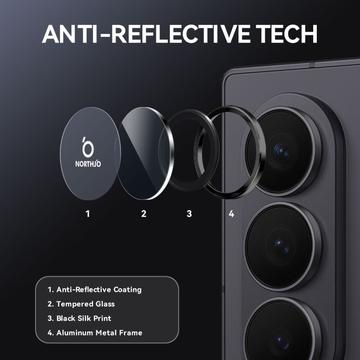 Samsung Galaxy Z Fold7 Northjo kameralinsebeskyttelsessæt - sort