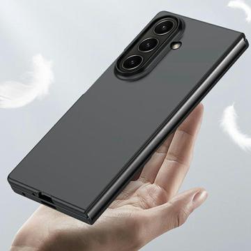 Samsung Galaxy Z Fold7 Plastikcover med ydre hærdet glasskærmbeskytter - babyblå
